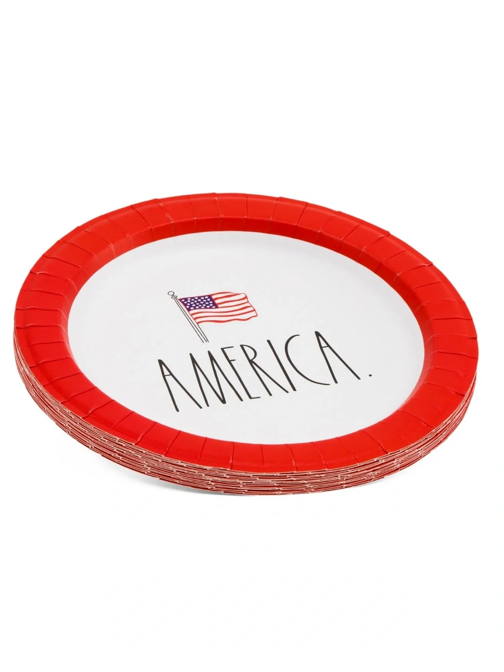 RAE DUNN America Paper Dinner Plates 32 Count American Flag Cookout